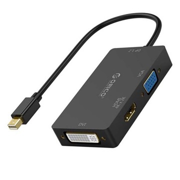 Orico czarny adapter mini DisplayPort DP na HDMI 4K / VGA / DVI
