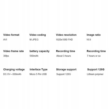 Полицейская карманная видеокамера Full HD 1080P с