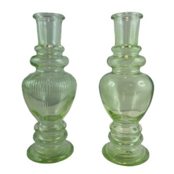 ВАЗА ПОДСВЕЧНИК ВЕНЕЦИЯ В15,5 СМ МЯГКИЙ ЗЕЛЕНЫЙ микс УЗОРОВ