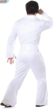 Kostium Elvis biały kombinezon Król Popu L/XL