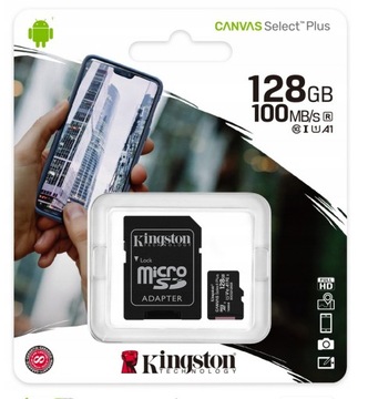KINGSTON - karta pamięci micro SD 128GB klasa 10
