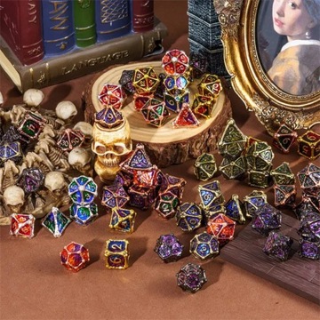 SMOCZY KAPŁAN - VOKUN ZESTAW 7 METALOWYCH KOŚCI RPG