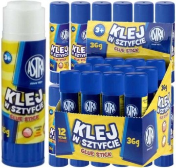 Клей-карандаш astra 21g школьный клей для бумаги и картона без растворителей