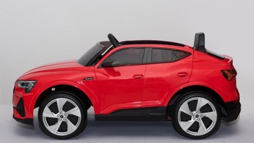 AUDI E-TRON NA AKUMULATOR SKÓRA PILOT S-LINE AUTO 4X4 MIĘKKIE KOŁA EVA