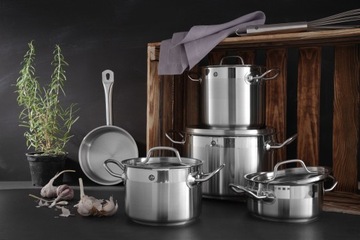 Hendi Низкая кастрюля с крышкой, емкость 1,5 л 160(Н)75