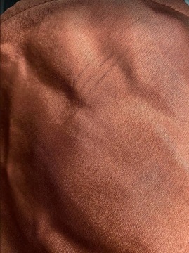 АТЛАСНО-КОРИЧНЕВАЯ ПРЯМАЯ МИНИ-ЮБКА