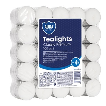 Świeca Tealight PODGRZEWACZE 100 szt świeczka 4 h