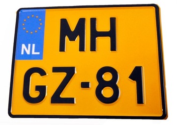 Tablica Rejestracyjna Holenderska Motor Motocykl