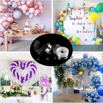 Гирлянда из воздушных шаров 5 м клеевые точки 100 шт бантик украшение на крещение