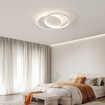 NOWOCZESNA LAMPA SUFITOWA PLAFON LED OKRAGLA Z PILOTEM 32W DO SALONU