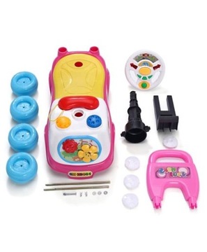 Игрушечная машинка-толкатель на ходунках 3 в 1, роскошные звуки большого игрового автомобиля