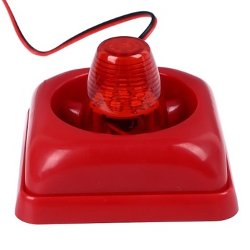 SYRENA DŹWIĘK-ŚWIETLNA SYGNALIZATOR 115DB CZERWONY