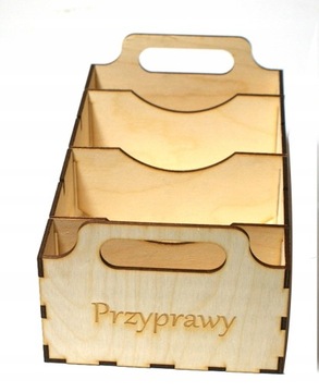 pojemnik organizer na przyprawy z sklejki 25 cm