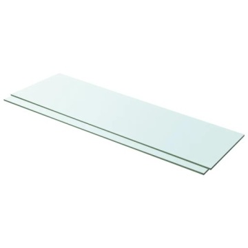 VidaXL Полиці, 2 шт., скляний, прозора панель, 100 x 30 см