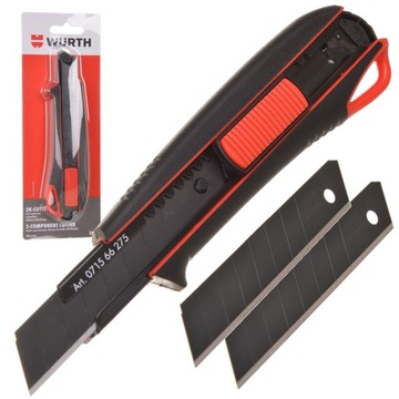 НОЖ ДЛЯ ПОДКЛАДКИ ОБОЕЙ НОЖ ДЛЯ ОБОЕЙ 18ММ + 3 ЛЕЗВИЯ WURTH ГЕРМАНИЯ