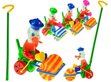 DUŻA PCHANKA KLAPIĄCY KACZOR Z WALCEM NA KIJU