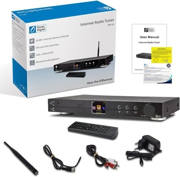 Ocean Digital WR10 DAB+/DAB/FM/Ethernet Bluetooth Tuner (430 mm) WiFi WR10