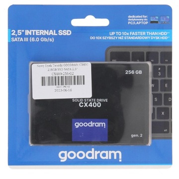 GOODRAM CX400 SSD-ДИСК 256 ГБ SATA III 2,5-дюймовый портативный компьютер