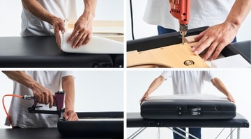 Наращивание ресниц Косметическая кровать Массажный стол Деревянный шезлонг Портативный