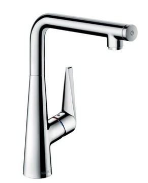 Bateria kuchenna Hansgrohe TALIS SELECT S wysoka chrom, włącznik na wylewce