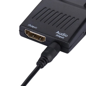 АДАПТЕР КОНВЕРТЕР VGA D-SUB В HDMI + АУДИО