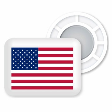 BIBBITS BARDZO MOCNE MAGNESY NA NUMER STARTOWY - FLAGA USA