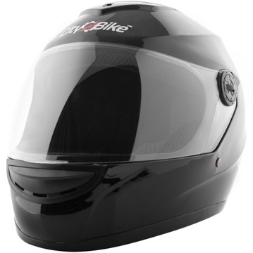 KASK ZAMKNIĘTY PEŁNY MOTOR SKUTER XXL INTEGRALNY CZARNY POŁYSK