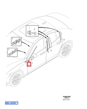 LIŠTA OKNO ČELNÍ VOLVO OE 31469401