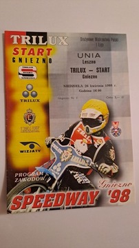 START GNIEZNO - UNIA LESZNO 26-04-1998 - PROGRAM ŻUŻLOWY CZYSTY
