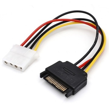 Kabel przejściówka adapter z Molex żeński do SATA Serial ATA męski 20cm