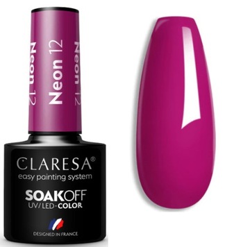 LAKIER HYBRYDOWY CLARESA NEON FIOLETOWY nr12