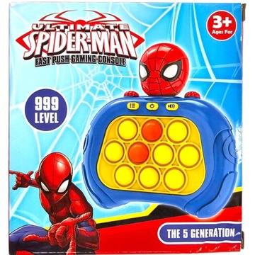 QUICK PUSH SPIDERMAN POP IT АНТИСТРЕССОВАЯ ЭЛЕКТРОННАЯ АРКАДНАЯ ИГРА