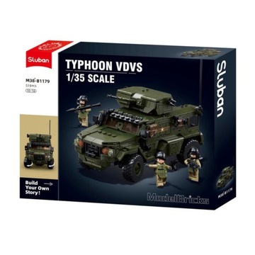 KLOCKI SLUBAN MODEL BRICKS POJAZD OPANCERZONY TAJFUN VDVS 519 el.