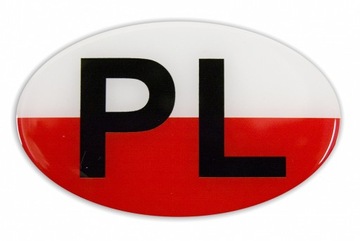 NAKLEJKA NALEPKA EMBLEMAT PL POLSKA 3D WYPUKŁA NO5