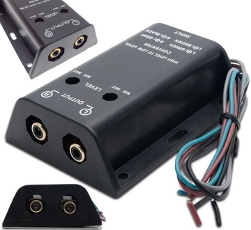 ADAPTER WYJŚCIA RCA WZMACNIACZA KONWERTER SYGNAŁU AUDIO 2X RCA HI LOW