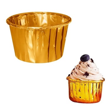 Papilotki Do Muffinek ZŁOTE Kubeczki 50x40mm 20szt