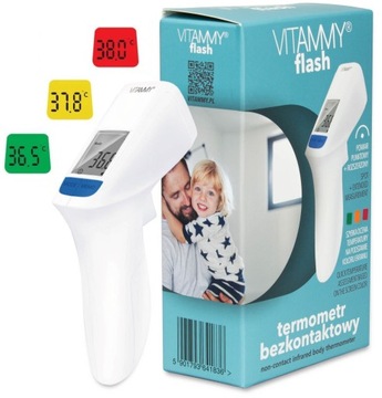 TERMOMETR BEZDOTYKOWY VITAMMY CERTYFIKAT TECHNOLOGIA 2 SPOSOBÓW POMIARU