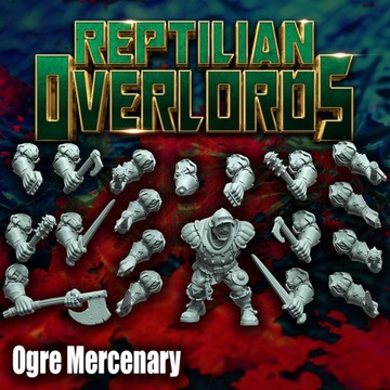 Ogre Mercenary Champion - x1 - Raptilian Overlords - Minifaktura - Druk 3D
