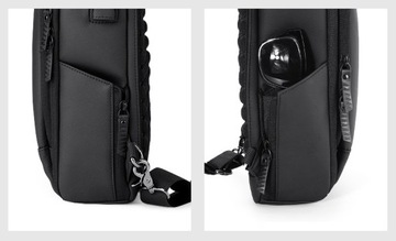 Plecak na jedno ramię laptop tablet USB (I305)