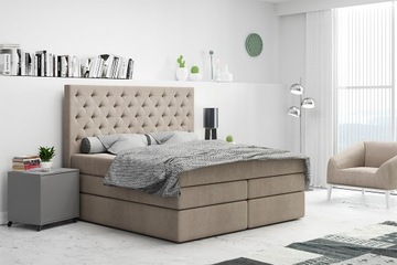 Łóżko kontynentalne 180x200 chesterfield pikowane
