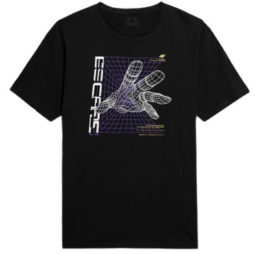 T-SHIRT MĘSKI 4F KOSZULKA oversize TTSHM0888 XXL