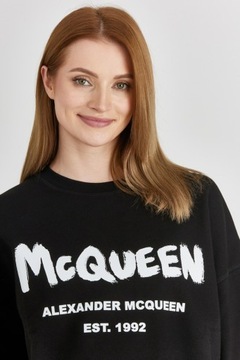 ALEXANDER MCQUEEN - Czarna bluza damska z logo 42