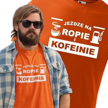 Koszulka dla Kierowcy Ciężarówki Taty Chłopaka Jeżdżę na ropie kofeinie XL