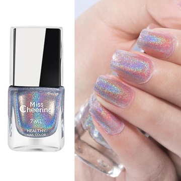 Голографический порошок с блестками, блестящий лак для ногтей