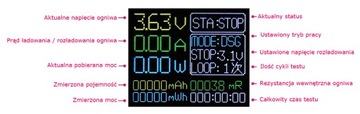 Тестер емкости аккумулятора 18650 USB-C