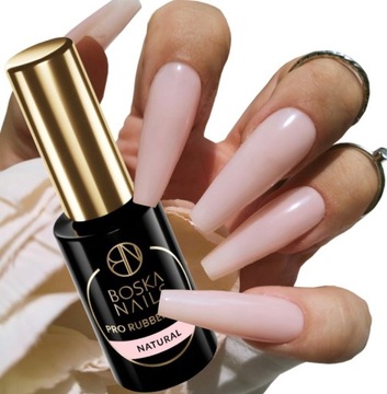 BOSKA NAILS PRO RUBBER BASE KAUCZUKOWA BAZA HYBRYDOWA - NATURAL 10 ml