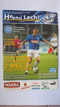 LECH POZNAŃ - GRASSHOPPER ZURYCH 14-08-2008 PROGRAM MECZOWY HEEEEJ LECH