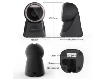 Считыватель 1D/2D штрих-кодов Qoltec 50879 USB стационарный