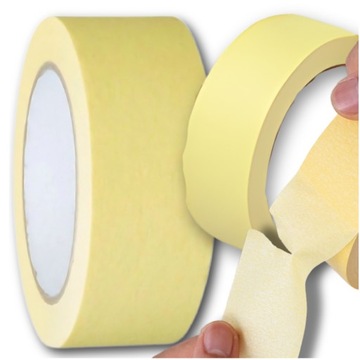 TAŚMA MALARSKA PAPIEROWA Maskująca Ochronna Żółta Mocna 38/50 38mm x 50m