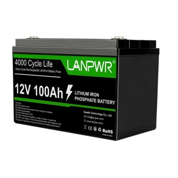 BATERIA LiFePO4 12V 100AH 1280WH ŻYWOTNOŚĆ CYKLU 4000 LANPWR
